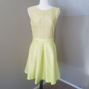 Illusion dress! Lime holiday party evening dress